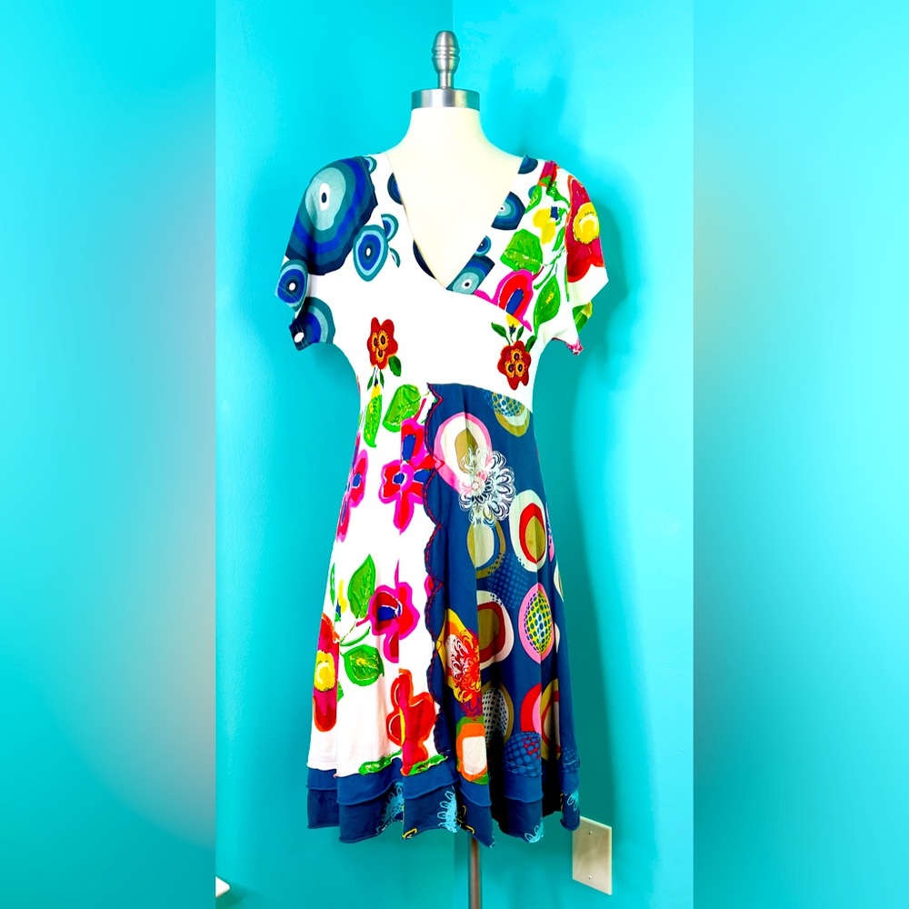 Desigual Floral Dress, new with tags, never worn, didn’t fit, size medium.
